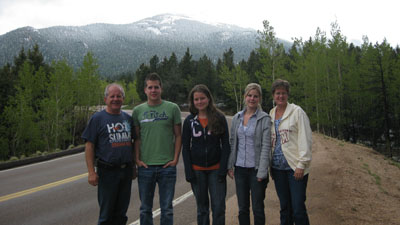 God blessed us with a special visit to see our kids in May, 2009 Pike's Peak, CO
