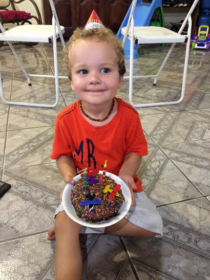 Our grandson, Lucas, turned 3 this past month. - - - - - Nosso neto, Lucas, fez 3 aninhos este mês passado.